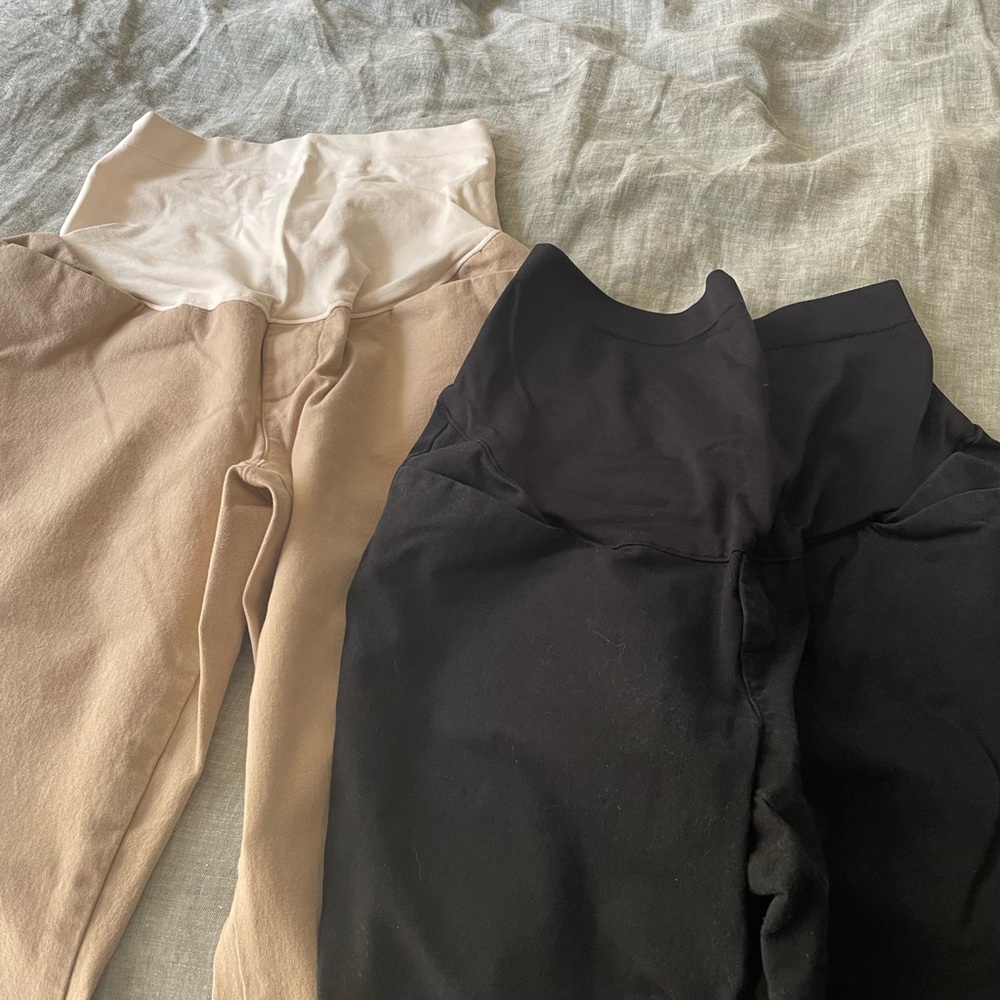Old Navy Maternity Pixie Pants - Black and Tan